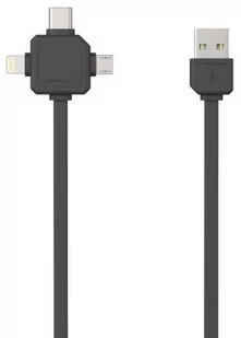 Kabel USB allocacoc USBcable 9003GY/USBC15 USB Micro USB USB typu C Lightning 1,5m kolor szary - Kable komputerowe i do monitorów - miniaturka - grafika 1