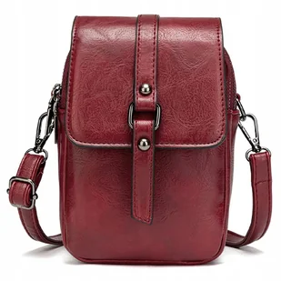 SKÓRZANA DAMSKA TOREBKA LISTONOSZKA CROSSBODY - Torebki damskie - miniaturka - grafika 1