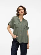 Bluzki damskie - Vero Moda Bluzka w kolorze oliwkowym - miniaturka - grafika 1
