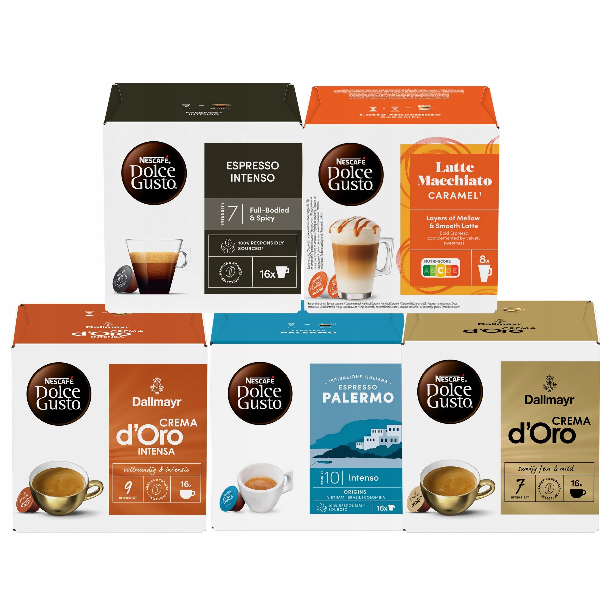 Kapsułki do Dolce Gusto Nescafe Zestaw MIX 80 sztuk 5x16