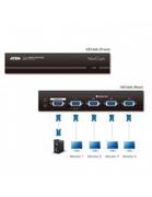 Inne akcesoria audio-wideo - ATEN Video Splitter 4-Portowy (450 MHz) VS134A - miniaturka - grafika 1