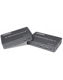 PremiumCord Przedłużacz 4K HDMI z USB na 150 m przez IP, metalowa obudowa, kompatybilny z 4K 2160p, Full HD 1080p, 3D, Dolby-True HD, bez opóźnienia, khext150-1 khext150-1 - Adaptery i przejściówki - miniaturka - grafika 2