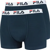 Majtki męskie - Bokserki męskie FILA, 2-pak - bawełna, jednokolorowe, granatowe L (duże) - miniaturka - grafika 1