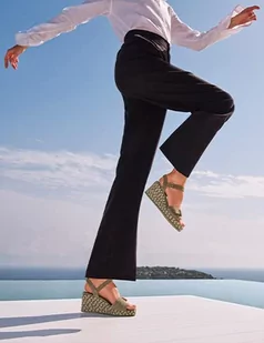 Geox Damskie sandały D PANAREA espadryle Wedge Sandal, Pistachio, 35 EU, Pistachio, 35 EU - Espadryle damskie - miniaturka - grafika 1