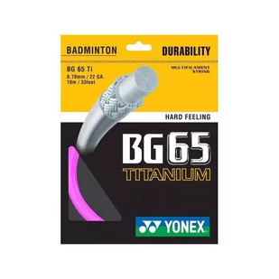 Naciąg Do Badmintona Yonex Bg 65 Ti Różowy 10 M - Badminton - miniaturka - grafika 1