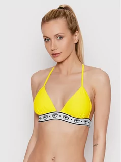 Stroje kąpielowe - Chiara Ferragni Góra od bikini CFA5704 Żółty - grafika 1