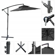 Parasole ogrodowe - PARASOL OGRODOWY DUŻY SOLIDNY SKŁADANY 2,7 M Z WYSIĘGNIKIEM REGULACJA XXL - miniaturka - grafika 1