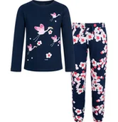 Piżamy dla dziewczynek - Piżama z długim rękawem dla dziewczynki, z motywem japońskim, granatowa 3-8 lat - miniaturka - grafika 1