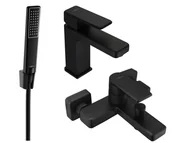 Zestawy baterii łazienkowych - Mexen Mino R72 zestaw wannowy, czarny - 72403R72-70 - miniaturka - grafika 1