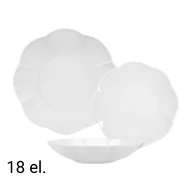 Serwisy obiadowe - Zestaw obiadowy z porcelany na 6 osób Lubiana Naomi, 18 elementów, biały - miniaturka - grafika 1