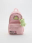 Plecaki - Reserved - Plecak z bryloczkiem - różowy - miniaturka - grafika 1