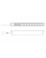 Listwy zasilające - DIGITUS Listwa zasilająca aluminiowa 10 gniazd przewód zasilający 2m wtyczka IEC C20 8x C13 2x C19 16A 230VAC 50/60Hz - miniaturka - grafika 1