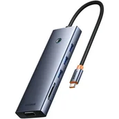 Huby USB - Hub BASEUS UltraJoy Series 10w1 USB Typu C, Pasywny Szary B0005280C811-00 - miniaturka - grafika 1