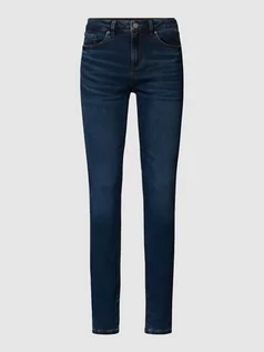 Spodnie damskie - Jeansy o kroju slim fit z bawełny ekologicznej i dodatkiem streczu - grafika 1
