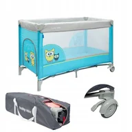 Łóżeczka i kojce - BABY MIX HR-8052-174 eczko podrne jednopoziomowe Sowa niebieska 44896 - miniaturka - grafika 1