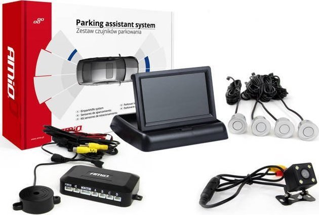 AMiO Zestaw czujników parkowania tft02 4,3
