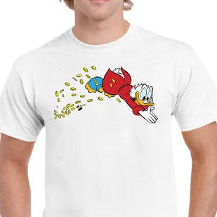 KOSZULKA ŚMIESZNA KACZOR DONALD DUCK SKNERUS PREZENT BAJKA PREZENT P044 S - Koszulki męskie - miniaturka - grafika 1