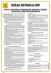 IAG11 OGÓLNA INSTRUKCJA BHP MYCIA I DENZYNFEKCJI POMIESZCZEŃ, URZĄDZEŃ, SPRZĘTU I NACZYŃ DLA OBIEKTÓW HANDLOWYCH, HN - PŁYTA ELASTYCZNA 0,4MM; (245X350MM) - Instrukcje stanowiskowe BHP - miniaturka - grafika 1
