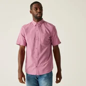 Koszule męskie - Regatta Męska koszula z krótkim rękawem Loran Różowy, Rozmiar: S - miniaturka - grafika 1