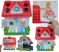 Zabawki sensoryczne - Domek Sensoryczny SobeBear Zabawka kostka Edukacyjna dla Niemowląt dzieci - miniaturka - grafika 1