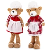 Ozdoby bożonarodzeniowe - Figurka Miś Materiałowa Świąteczna Boże Narodzenie - miniaturka - grafika 1