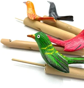 Drewniany Gwizdek Bambusowy - Ptaki - Zabawki kreatywne - miniaturka - grafika 1