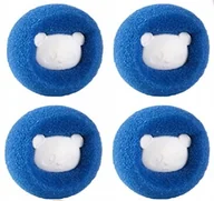 Środki do prania - Kule do pralki suszarki 4 sztuki do usuwania sierści włosów z ubrań gąbki - miniaturka - grafika 1