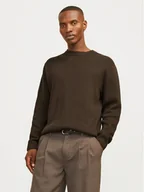 Swetry męskie - Jack&Jones Sweter Milano 12259666 Beżowy Relaxed Fit - miniaturka - grafika 1
