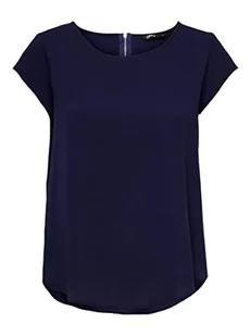 Only Kobiety Onlvic Ss Solid Top Noos Ptm Bluzka, Granatowy, 64 - Bluzki damskie - miniaturka - grafika 1