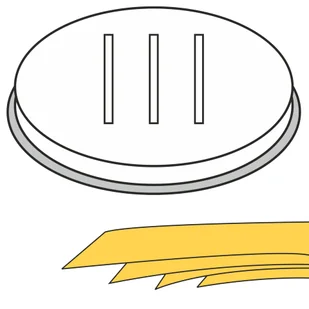 Końcówka do wyrobu makaronu PAPPARDELLE szerokie wstążki 5 otworów 16x1 mm MPF2.5/4 Hendi 229385 - Maszynki do makaronu - miniaturka - grafika 1