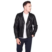 Kurtki męskie - Freaky Nation Męska kurtka skórzana My Fire-fn, czarny, XXL - miniaturka - grafika 1