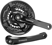 Łańcuchy rowerowe - Shimano FC-ty501 korba 6/7/8-krotnie czarna bransoletka z korbą długość 175 MM 2017 MTB 42 34 24 z. łańcuch z pierścieniem ochronnym E-FCTY501E244CLB - miniaturka - grafika 1