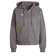 Bluzy damskie - adidas Damska bluza z kapturem Track Top, Tegrfo, XS - miniaturka - grafika 1