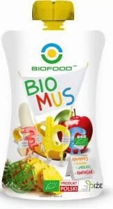 BIOFOOD Mus Ananas+Jabłko+Banan BIO 90g - Bio Food - Kaszki dla dzieci - miniaturka - grafika 2