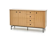 Komody - Komoda SMART KM-1 kolor dąb naturalny/czarny - miniaturka - grafika 1