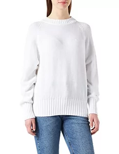Swetry damskie - BOSS Damski sweter C_fathena, White100, L - grafika 1