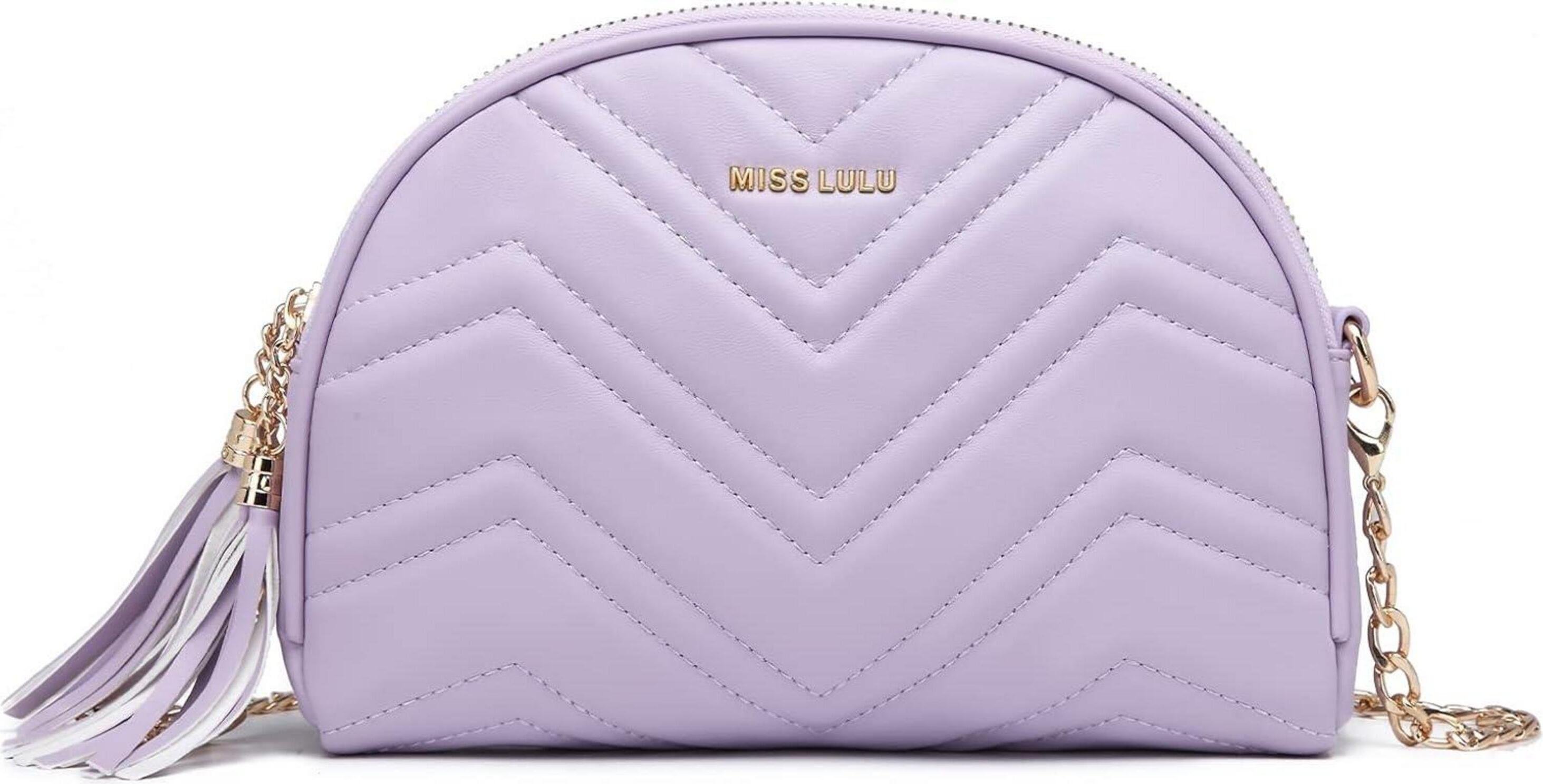 Torebka damska na ramię Miss Lulu Mała torebka crossbody ze skórypoliuretan z regulowanym paskiem