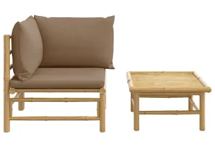 Elegancki zestaw ogrodowy z bambusa L4-N84 - Meble ogrodowe - miniaturka - grafika 1
