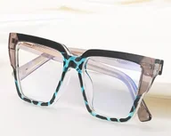 Okulary korekcyjne, oprawki, szkła - Okulary damskie kocie zerówki do komputera BLUE LIGHT 25143C Czarny/Niebieski/Szary - miniaturka - grafika 1