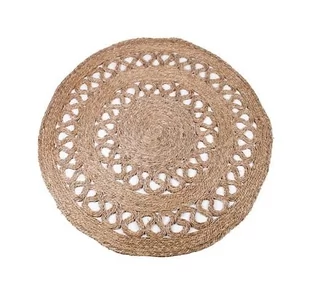 OKRĄGŁA MATA PODŁOGOWA Z TRAWY MORSKIEJ 150x150 cm - Dywany - miniaturka - grafika 1