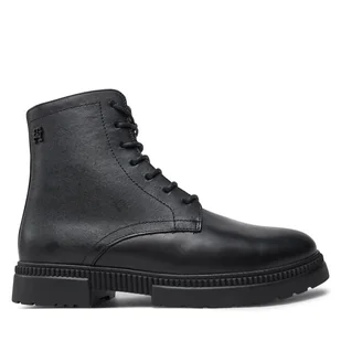 Kozaki Tommy Hilfiger Comfort Tl Texture Lth Boot FM0FM05182 Czarny - Buty zimowe męskie - miniaturka - grafika 1