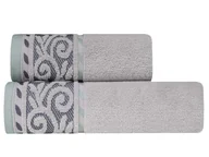 Ręczniki - Ręcznik, elegancki ręcznik bawełniany Victoria 50x90cm jasnoszary - miniaturka - grafika 1