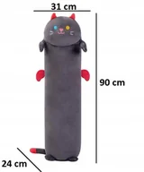 Maskotki i pluszaki - 2 x MASKOTKA DŁUGI KOT KOTEK PARÓWKA PLUSZAK PRZYTULANKA ZABAWKA PODUSZKA 9 - miniaturka - grafika 1