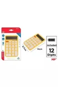 Kalkulatory - Kalkulator 8,7x14cm żółty - miniaturka - grafika 1