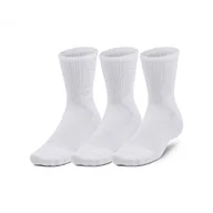 Skarpetki damskie - Under Armour Unisex High Socks Ua 3-Maker skarpety Mid-Crew Socks, Wht, 1373084-100, LG - miniaturka - grafika 1