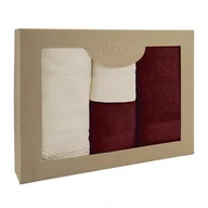 Ręczniki - Ręcznik D Bawełna 100% Solano Ecru + Bordo (P) 2x50x90+2x70x140 kpl. - miniaturka - grafika 1