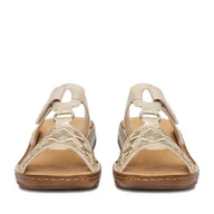 Klapki i japonki damskie - Klapki Rieker CEO-V2864-60 Złoty - miniaturka - grafika 1