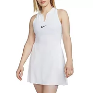 Sukienki - Nike W NK DF CLB sukienka, biały/czarny, XS - miniaturka - grafika 1