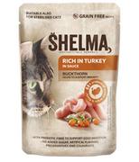 Mokra karma dla kotów - Shelma Grain Free Fillets Rich In Turkey And With Buckthorn In Sauce 85 G - miniaturka - grafika 1