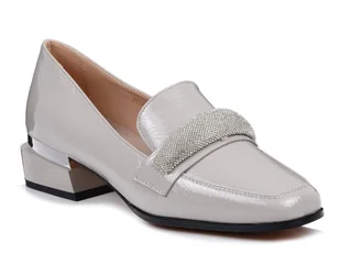 Półbuty damskie szare lakierowane DiA MR-7266-37 - Półbuty damskie - miniaturka - grafika 1